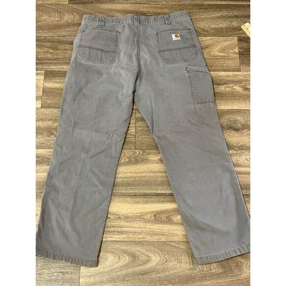 CARHARTT RELAXED FIT GRAY DENIM WORK JEANS MENS 38X30 - Picture 6 of 9